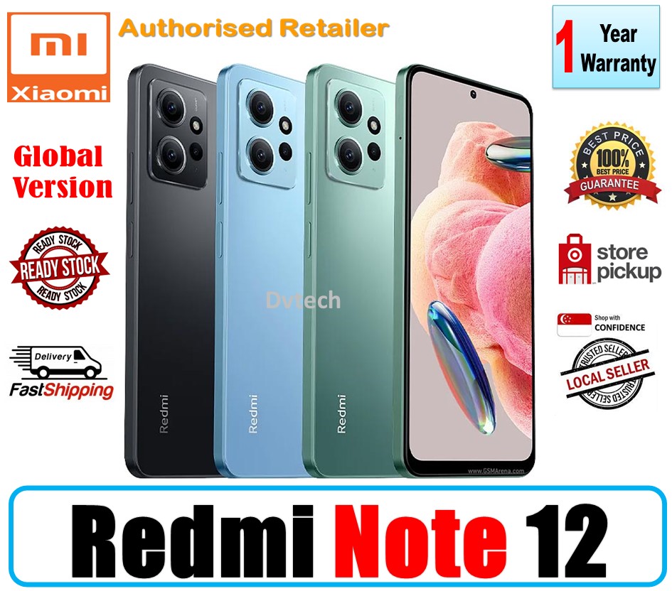 Redmi Note 12 5G / Redmi Note 12 4G / Redmi Note 11 4G  - Local Set with 1 Year Xiaomi Warranty | Xiaomi Phones | Note series