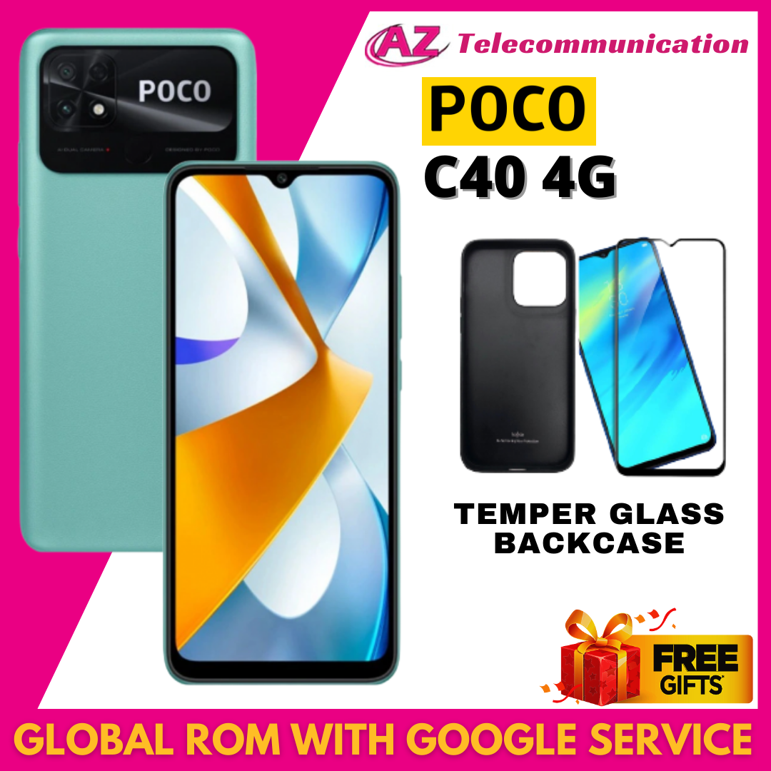POCO C40 4/64GB 4G | GLOBAL RAM WITH GOOGLE SUPPORTED APP | DUAL SIM |WARRANTY | FAST SHIPPING