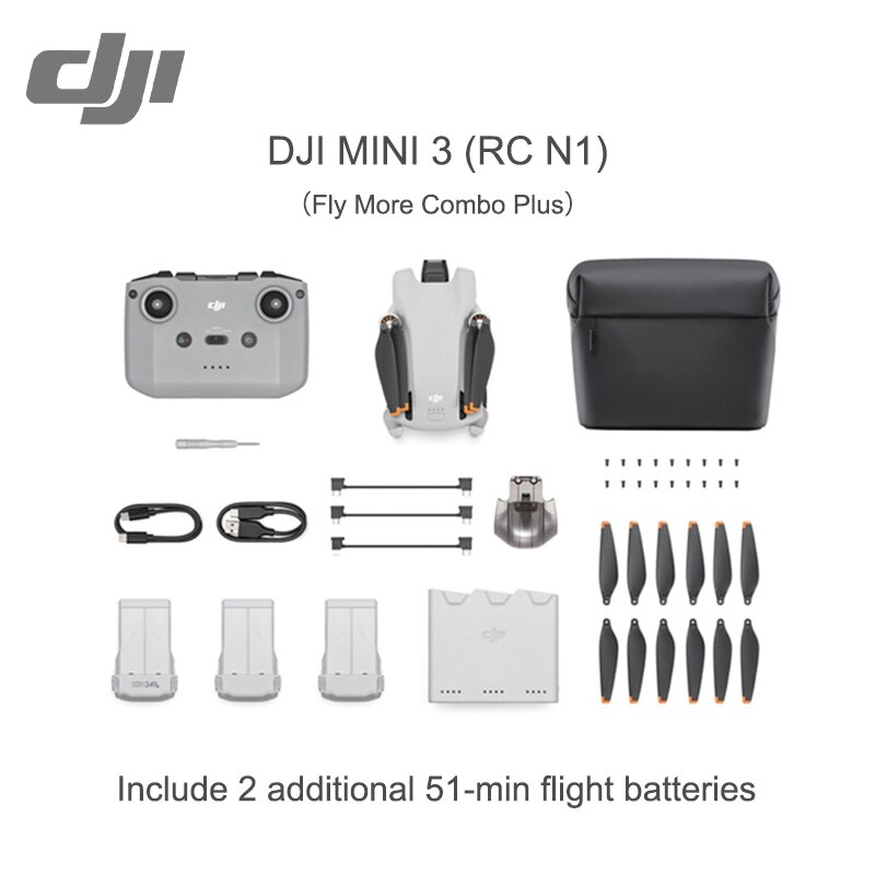 DJI Mini 3 Fly More Combo Kit Drones Camera Professional 4K HD Video 38/51 Min Flight Time 10Km Transmission Mini Drone Original